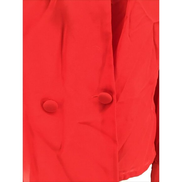 Impressions of California Sheer Red Blouse Half Button #018 - Picture 5 of 8